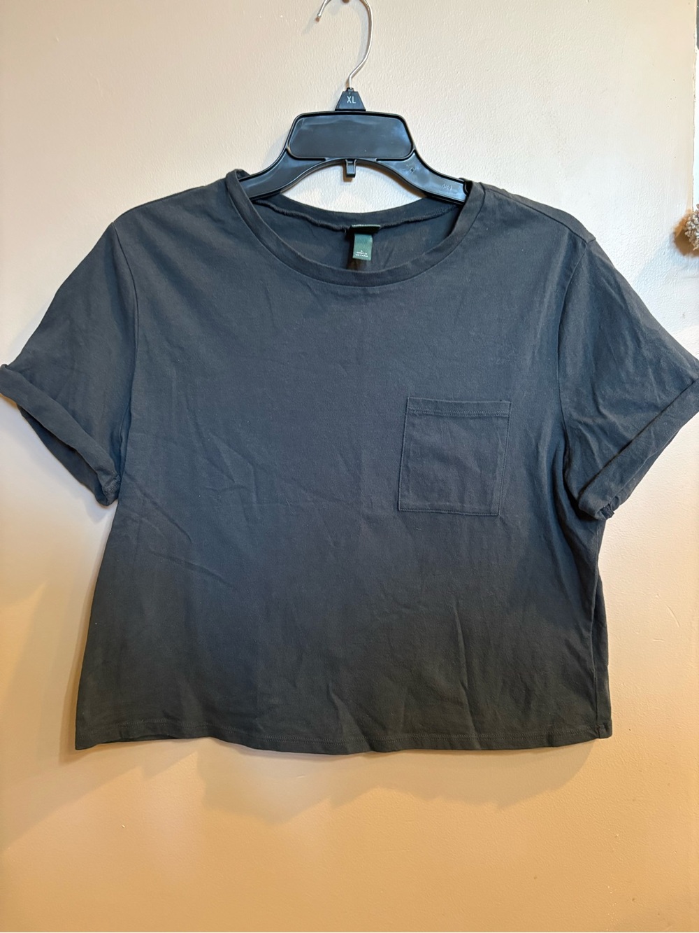 wild fable dark gray Cropped Pocket Tee